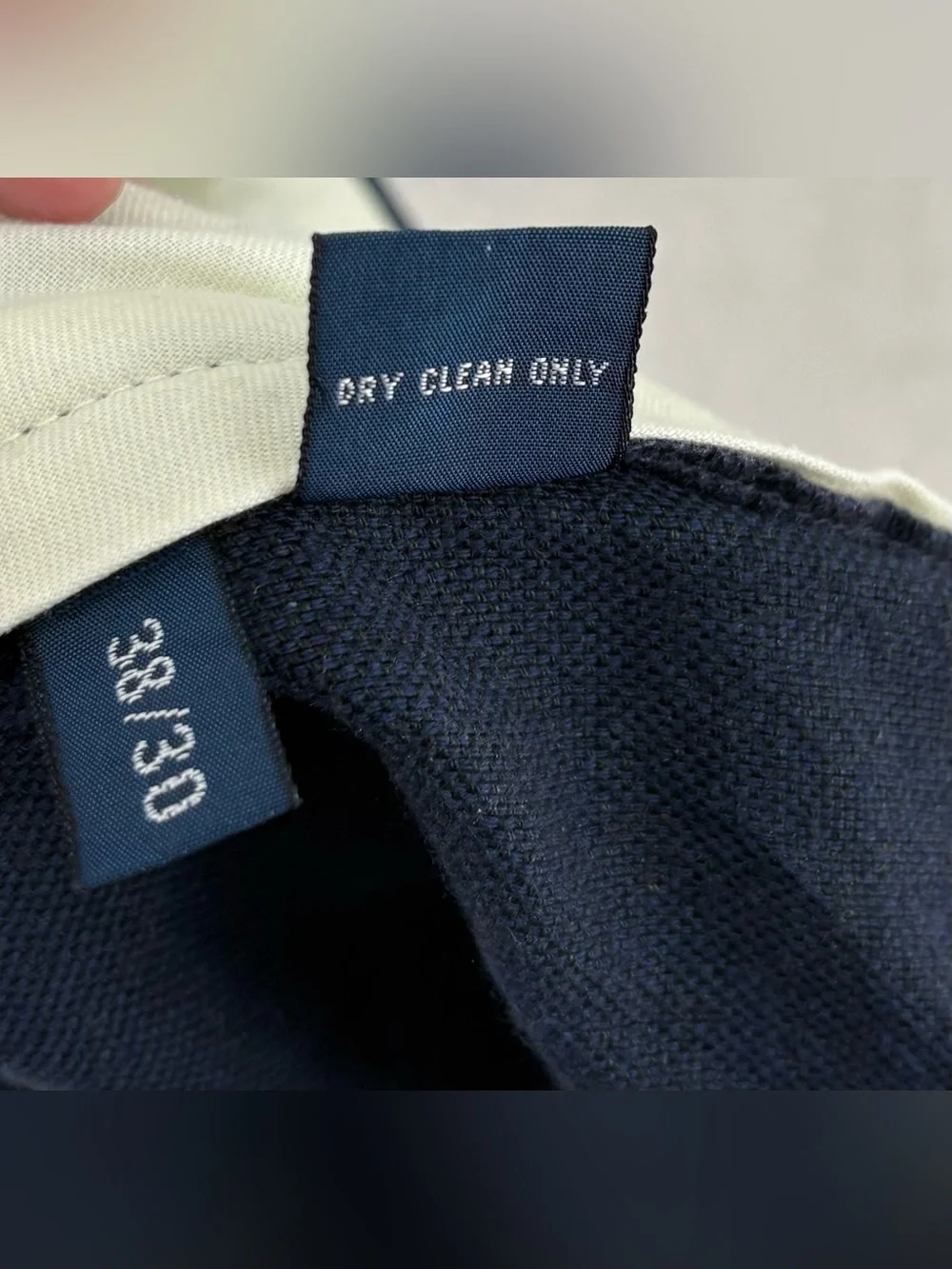 Polo Ralph Lauren Men’s 38x30 Navy Blue Pleated Wool Dress Pants Cuffed